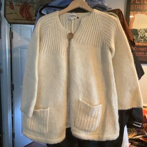 Vintage Rosanna Sweater Size No Size Tag Like M/l Knit Cardigan